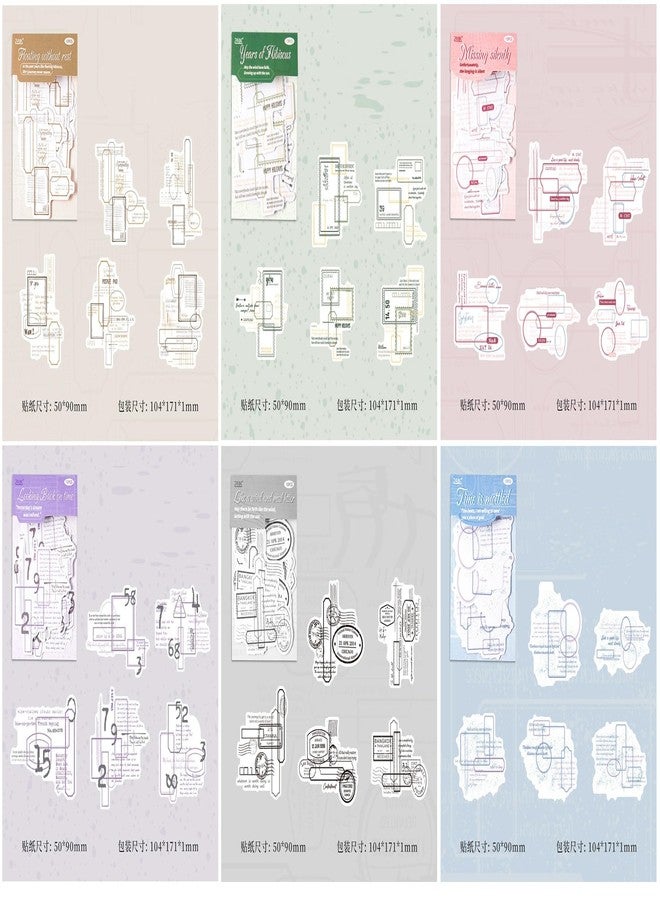 SAMVARDHAN Vintage Label & Ticket PET Stickers Set (60+ Pcs) | Retro Postmark, Frame & Note Stickers | Journaling, Scrapbooking & Planner Decoration - Image 3
